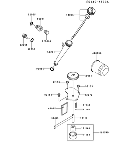 Fx850v-Cs47 Lubrication Equipment Diagram and Parts List for FX850V-CS47  Cub Cadet Engine